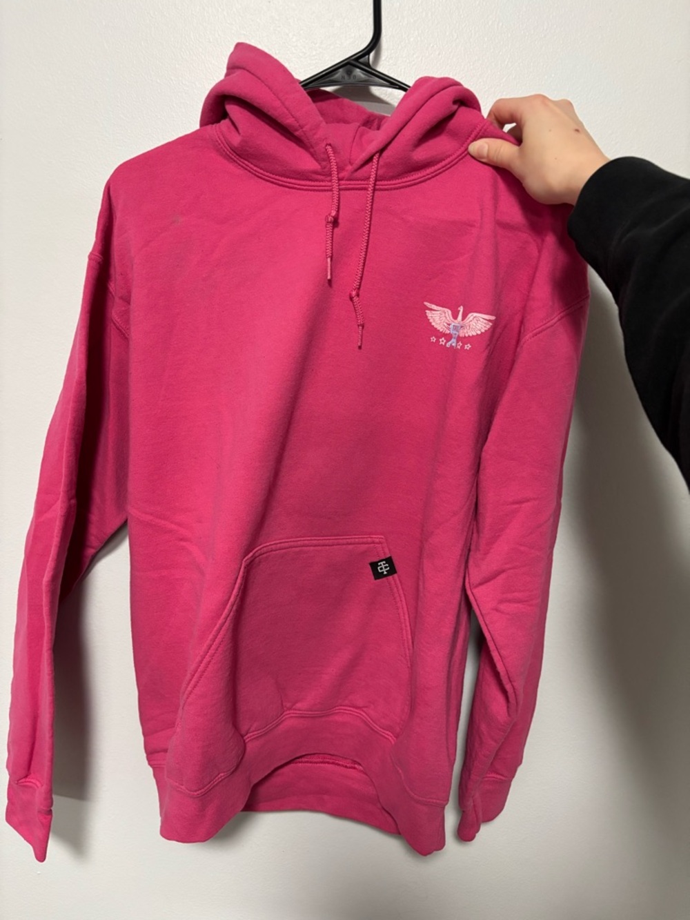 Pink Pullover Hoodie with Rosie Logo